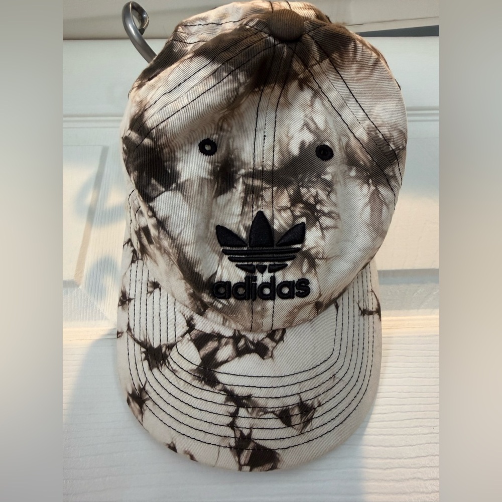 adidas Tie-Dye Trefoil Baseball Cap - Black & Cream